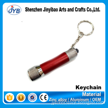 good quality custom logo plastic led light keyring with cheap price
